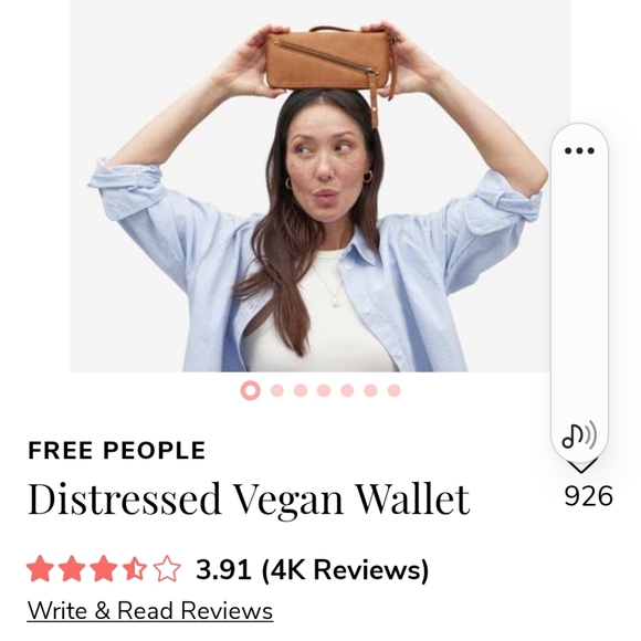 NIB Free People  Distressed Vegan Wallet - Picture 7 of 7